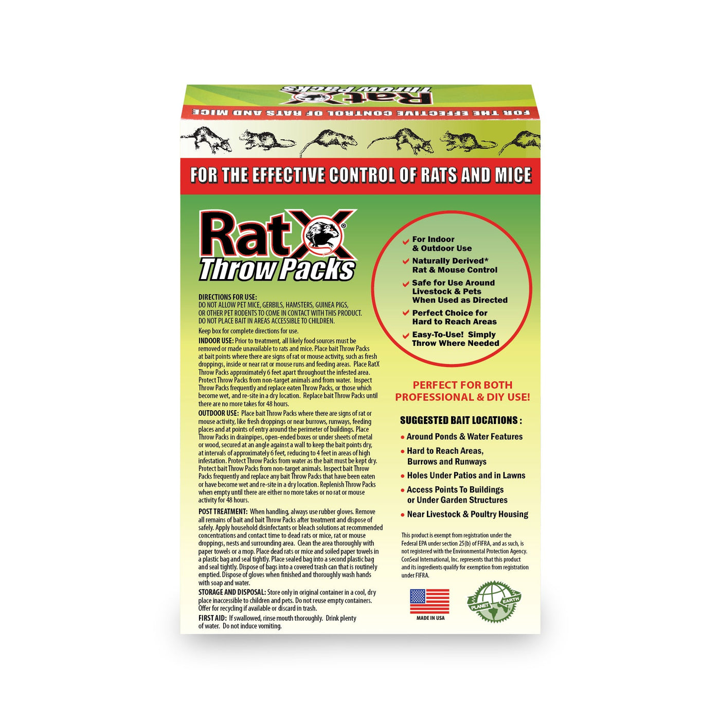 RatX Throw Packs Convenient & Safe Rat Control